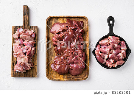 , on white stone table background, top view flat lay , on white stone table background, top view flat lay 85235501