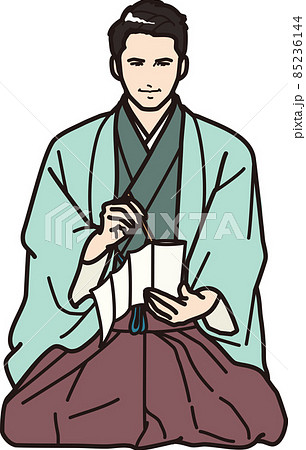 文を書く 羽織袴 文を書く 羽織袴 85236144