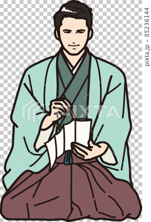 文を書く 羽織袴 文を書く 羽織袴 85236144