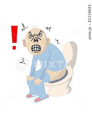 切れ痔の瞬間のイラスト素材