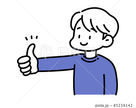 グッドサインする男性 85239142