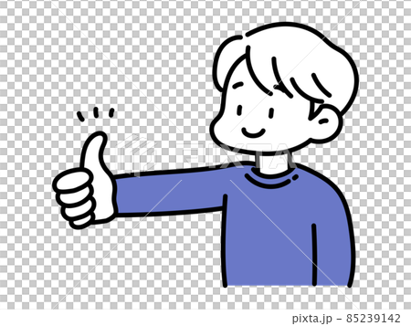 グッドサインする男性 85239142