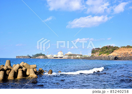 原子力発電所のある風景　九州電力玄海原子力発電所　佐賀県玄海町　 85240258