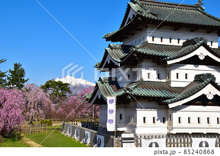 桜景　弘前城　 85240868