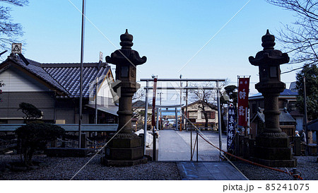 神奈川県横須賀市走水神社の冬 神奈川県横須賀市走水神社の冬 85241075