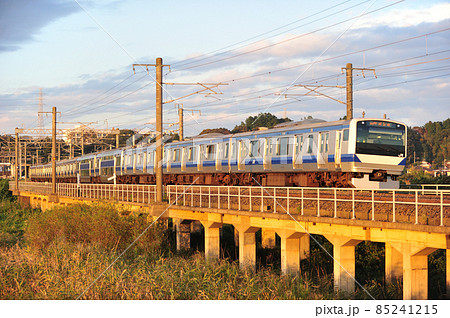 常磐線 高浜－神立 JR東日本 E531系 K420編成（勝田）の写真素材