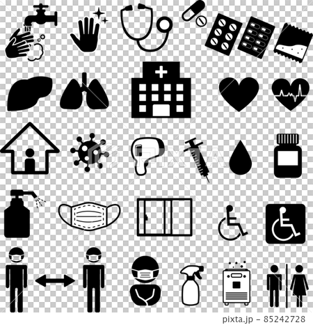 Various medical pictogram sets 85242728