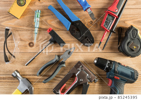 Instruments on wooden table Instruments on wooden table 85245395