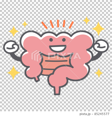 元気な腸のシンプルで可愛いイラスト 85245577