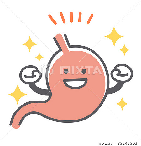 元気な胃のシンプルで可愛いイラストのイラスト素材