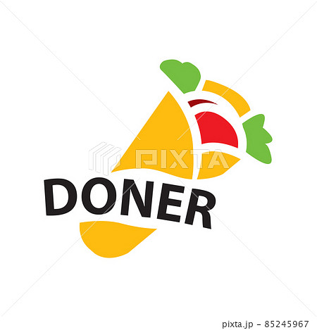 Vector logo of shawarma and doner kebab Vector logo of shawarma and doner kebab 85245967
