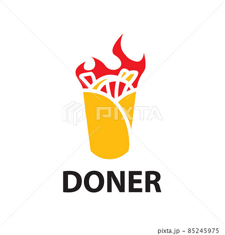 Vector logo of shawarma and doner kebab 85245975