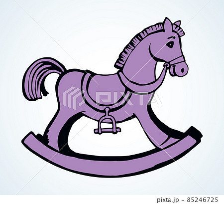Toy horse swing. Vector drawing Toy horse swing. Vector drawing 85246725