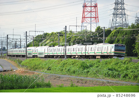 高崎線　本庄－岡部　JR東日本　E231系1000番台　K-10編成（国府津） 85248696