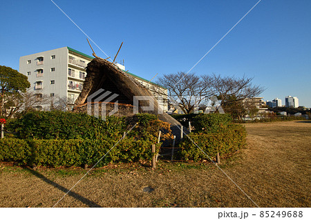 冬の大歳山遺跡公園 縄文時代の竪穴住居跡を復元 冬の大歳山遺跡公園 縄文時代の竪穴住居跡を復元 85249688