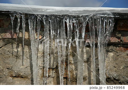 Photo of icicles. Natural light in a sunny day Photo of icicles. Natural light in a sunny day 85249968