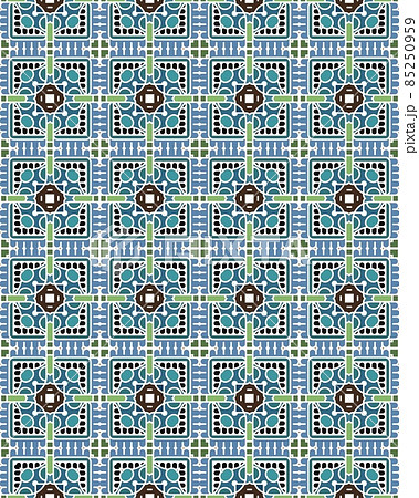 An Illustration of a seamless tile pattern used as wallpaper or background 85250959