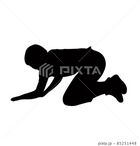 a child body silhouette vector 85251448