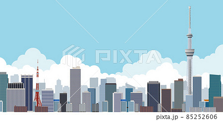 高層ビル　大都市　背景素材 85252606