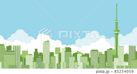 高層ビル　大都市　背景素材