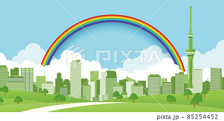 高層ビル　大都市　背景素材 85254452