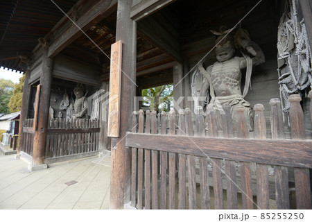 斑鳩寺 仁王門の金剛力士像 兵庫県太子町鵤 斑鳩寺 仁王門の金剛力士像 兵庫県太子町鵤 85255250