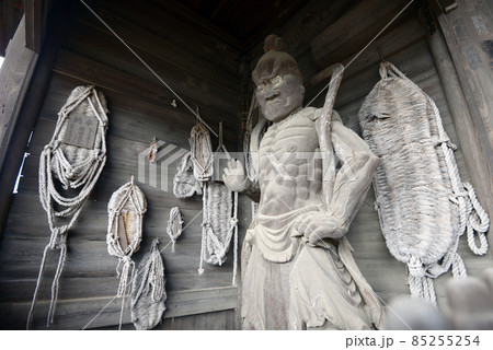 斑鳩寺　仁王門の金剛力士像　兵庫県太子町鵤 85255254