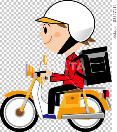 デリバリーする若い女性 85257113