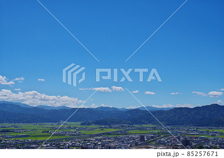 福井市 八幡山展望台からの福井市南東部の眺め 福井市 八幡山展望台からの福井市南東部の眺め 85257671