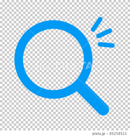 藍色放大鏡圖標 85258521