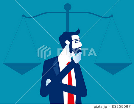 Legal decisions thinking as right law judgment choice. Justice measurement and analysis symbol 85259097