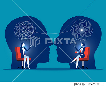 Emotions and talking about frustration. Stress and depression help concept Emotions and talking about frustration. Stress and depression help concept 85259106