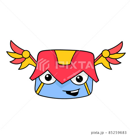 smiling face robot head, doodle icon drawing 85259683