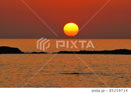 牛ノ浜の夕景 牛ノ浜の夕景 85259714