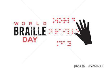January 04 - Braille Day. Awareness vector design for banner, poster, tshirt, card. 85260212