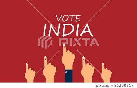 January 25 - National Voters Day. Creative illustration for banner, poster, tshirt, card. 85260217