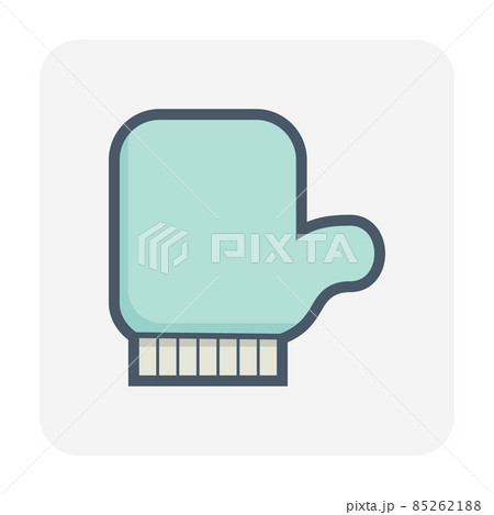 Mitten or fingerless glove vector icon. Mitten or fingerless glove vector icon. 85262188