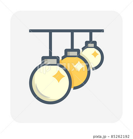 Christmas bulb or bubble vector icon 85262192