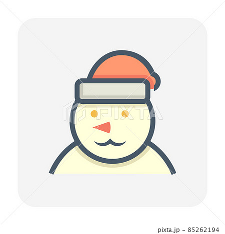 Snowman cartoon vector icon. Snowman cartoon vector icon. 85262194