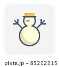 Snowman cartoon vector icon. 85262215