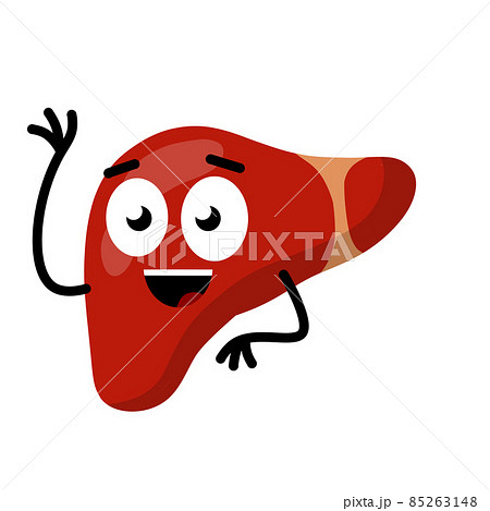 Healthy liver. Emotions on face of character.... - Stock Illustration  [85263148] - PIXTA
