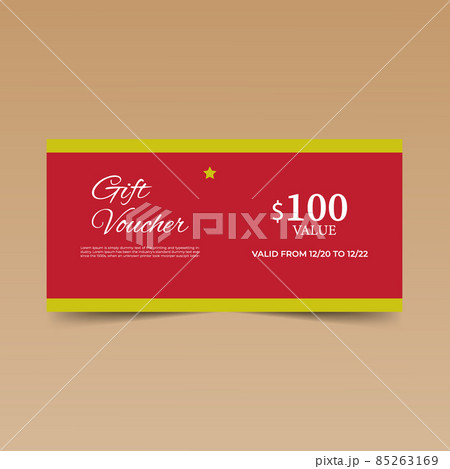Red Gift Voucher Design Template Red Gift Voucher Design Template 85263169