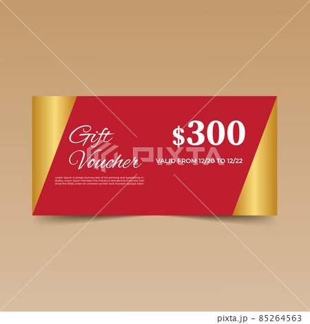 Red Gift Voucher Design Template Red Gift Voucher Design Template 85264563