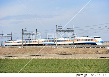 東武日光線　新古河－栗橋　東武鉄道　100系　104F　スペーシア 85264843