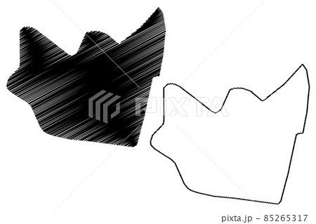 Huambo City (Republic of Angola, Huambo Province) map vector illustration, scribble sketch City of Nova Lisboa map