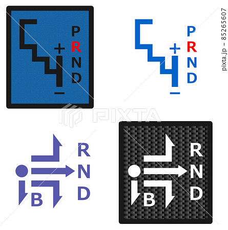 At車のギアチェンジをするシフトパターンのイラストのイラスト素材