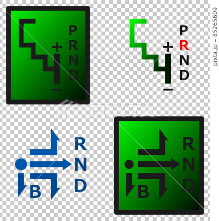 AT車のギアチェンジをするシフトパターンのイラスト AT車のギアチェンジをするシフトパターンのイラスト 85265609