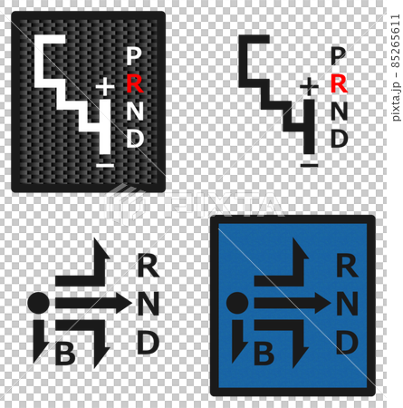 AT車のギアチェンジをするシフトパターンのイラスト 85265611