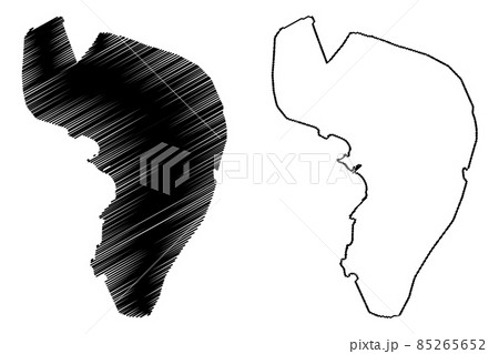 Bujumbura City (Republic of Burundi, Bujumbura Mairie Province) map vector illustration, scribble sketch City of Usumbura map 85265652
