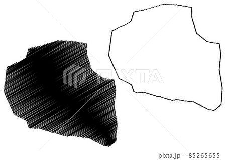 Porto-Novo City (Republic of Benin, Oueme Department) map vector illustration, scribble sketch City of Porto Novo, Hogbonu or Ajashe map 85265655